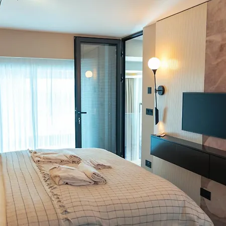 Mykonos Homes - Luxurioeses Penthouse Mit Rooftop Pool, Meerblick, Gym Apartament