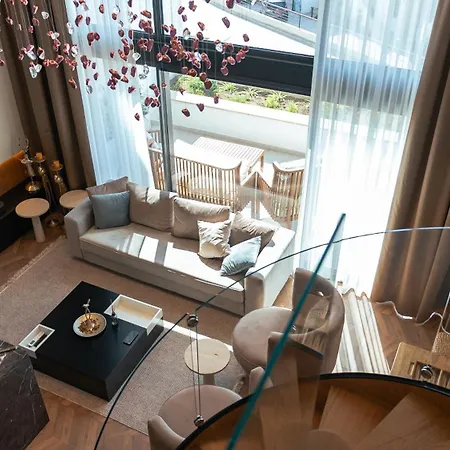 公寓 Mykonos Homes - Luxurioeses Penthouse Mit Rooftop Pool, Meerblick, Gym *