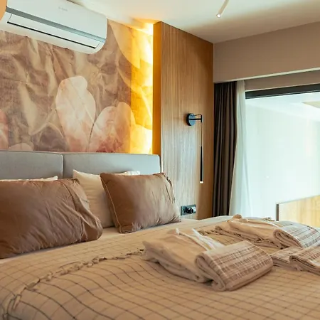 Mykonos Homes - Luxurioeses Penthouse Mit Rooftop Pool, Meerblick, Gym * Kalogrea