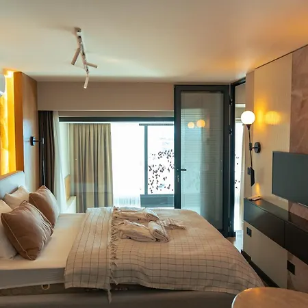 Mykonos Homes - Luxurioeses Penthouse Mit Rooftop Pool, Meerblick, Gym شقة *