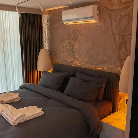 Mykonos Homes - Luxurioeses Penthouse Mit Rooftop Pool, Meerblick, Gym 公寓 Kalogrea