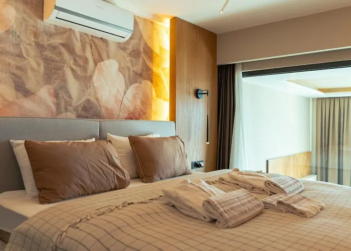 Mykonos Homes - Luxurioeses Penthouse Mit Rooftop Pool, Meerblick, Gym * Kalogrea