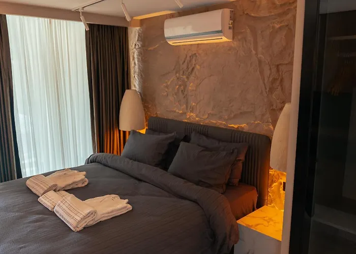 Mykonos Homes - Luxurioeses Penthouse Mit Rooftop Pool, Meerblick, Gym Lägenhet